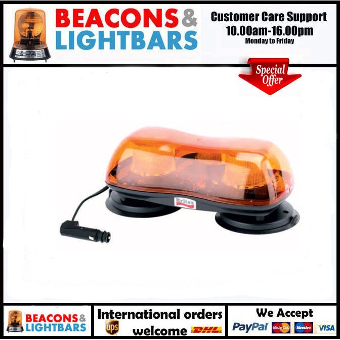 Britax A444.00.12V Aerolite 444 Magnetic 70mph fixing 12v 420mm Static Flash Mini Bar PN: A444.00.12V